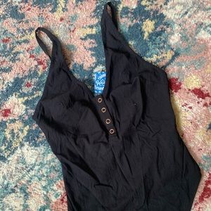 NWT Free People Black Bodysuit